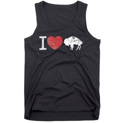 I Love Buffalo Vintage Buffalo With Bison Tank Top