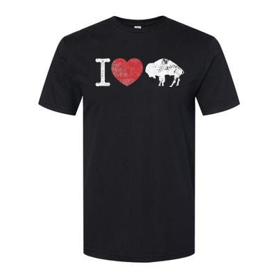 I Love Buffalo Vintage Buffalo With Bison Softstyle CVC T-Shirt