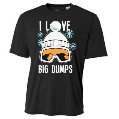 I Love Big Dumps Snowboarder Snowboarding Freestyle Boarder Cooling Performance Crew T-Shirt