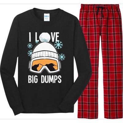 I Love Big Dumps Snowboarder Snowboarding Freestyle Boarder Long Sleeve Pajama Set