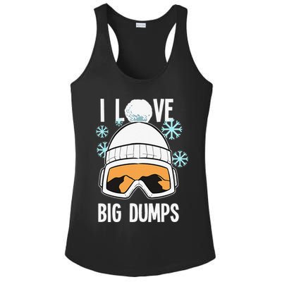 I Love Big Dumps Snowboarder Snowboarding Freestyle Boarder Ladies PosiCharge Competitor Racerback Tank
