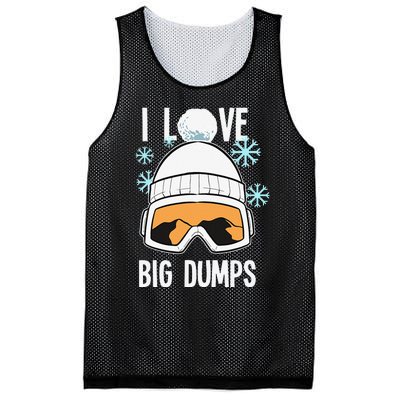 I Love Big Dumps Snowboarder Snowboarding Freestyle Boarder Mesh Reversible Basketball Jersey Tank