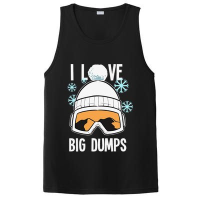 I Love Big Dumps Snowboarder Snowboarding Freestyle Boarder PosiCharge Competitor Tank