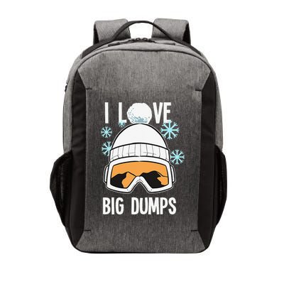 I Love Big Dumps Snowboarder Snowboarding Freestyle Boarder Vector Backpack