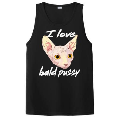 I Love Bald Pussy Adult Humor Dirty Pun Joke PosiCharge Competitor Tank