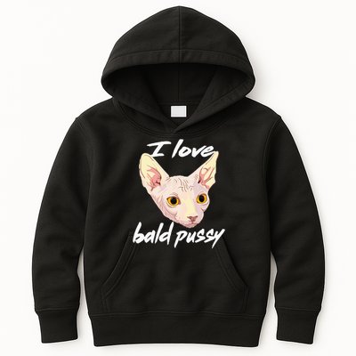 I Love Bald Pussy Adult Humor Dirty Pun Joke Kids Hoodie