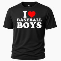 I Love Baseball I Heart Baseball Funny Cooling Performance Crew T-Shirt