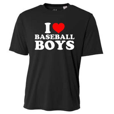 I Love Baseball I Heart Baseball Funny Cooling Performance Crew T-Shirt