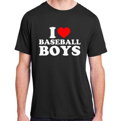 I Love Baseball I Heart Baseball Funny Adult ChromaSoft Performance T-Shirt