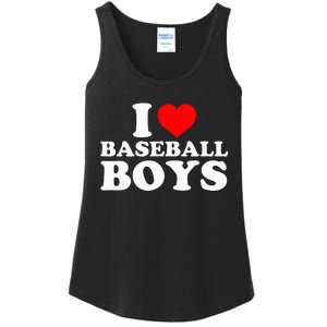 I Love Baseball I Heart Baseball Funny Ladies Essential Tank