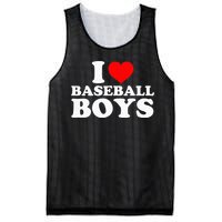 I Love Baseball I Heart Baseball Funny Mesh Reversible Basketball Jersey Tank