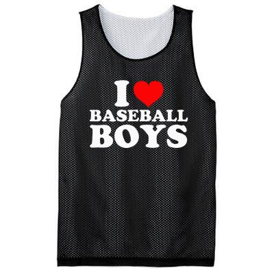 I Love Baseball I Heart Baseball Funny Mesh Reversible Basketball Jersey Tank