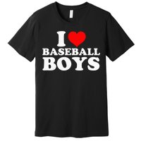 I Love Baseball I Heart Baseball Funny Premium T-Shirt