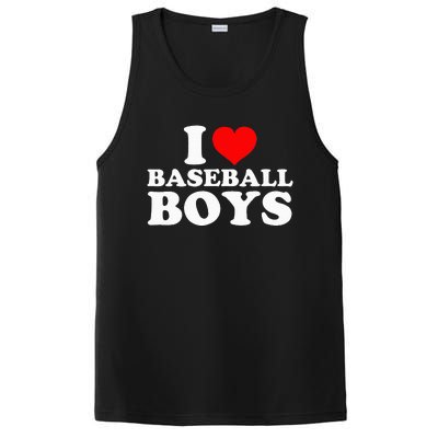 I Love Baseball I Heart Baseball Funny PosiCharge Competitor Tank