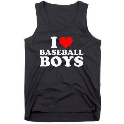 I Love Baseball I Heart Baseball Funny Tank Top