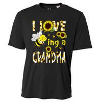 I Love Being A Grandma Sunflower Bee Mothers Day Cooling Performance Crew T-Shirt