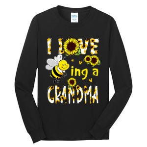 I Love Being A Grandma Sunflower Bee Mothers Day Tall Long Sleeve T-Shirt