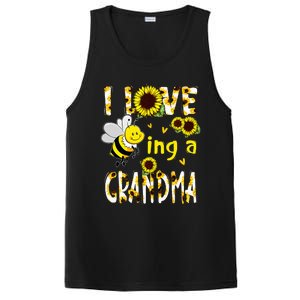 I Love Being A Grandma Sunflower Bee Mothers Day PosiCharge Competitor Tank