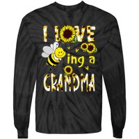 I Love Being A Grandma Sunflower Bee Mothers Day Tie-Dye Long Sleeve Shirt