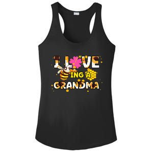 I Love Being A Grandma Sunflower Bee Mother's Day Ladies PosiCharge Competitor Racerback Tank