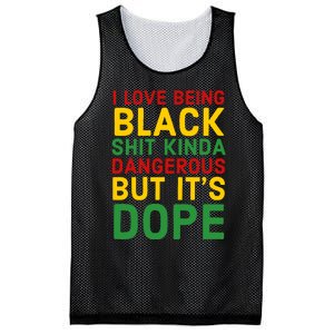 I Love Being Black It's Dope Afro Hair Black History Month Mesh Reversible Basketball Jersey Tank