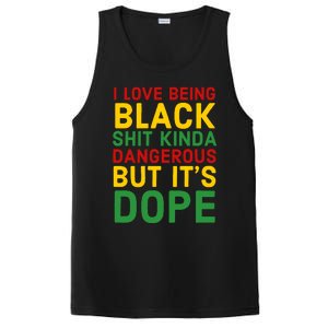 I Love Being Black It's Dope Afro Hair Black History Month PosiCharge Competitor Tank