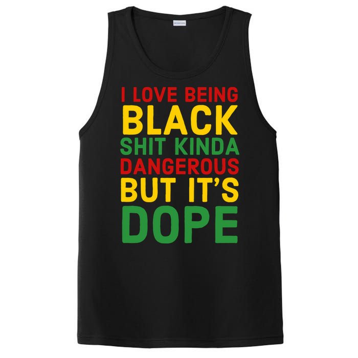 I Love Being Black It's Dope Afro Hair Black History Month PosiCharge Competitor Tank