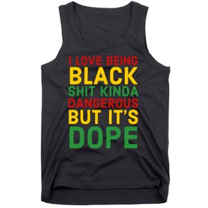 I Love Being Black It's Dope Afro Hair Black History Month Tank Top