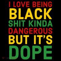 I Love Being Black It's Dope Afro Hair Black History Month Womens T-Shirt