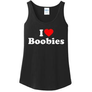 I Love Boobies Ladies Essential Tank