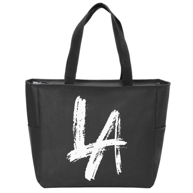 Interlocking La Brush Design Los Angeles California Zip Tote Bag