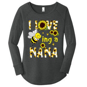 I Love Being A Nana Sunflower Bee Mothers Day Women's Perfect Tri Tunic Long Sleeve Shirt