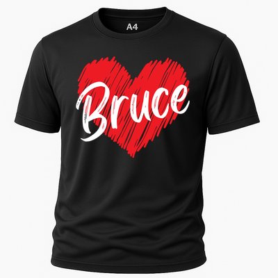 I Love Bruce Heart Funny Bruce Cooling Performance Crew T-Shirt