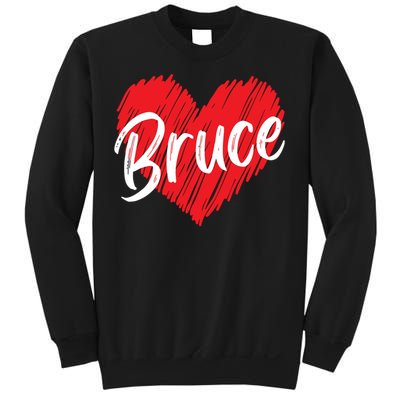 I Love Bruce Heart Funny Bruce Sweatshirt