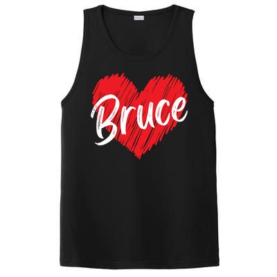 I Love Bruce Heart Funny Bruce PosiCharge Competitor Tank