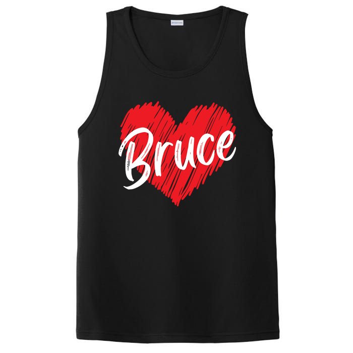 I Love Bruce Heart Funny Bruce PosiCharge Competitor Tank