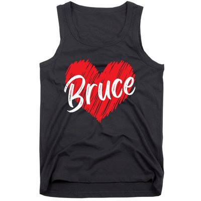 I Love Bruce Heart Funny Bruce Tank Top