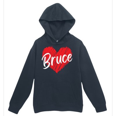 I Love Bruce Heart Funny Bruce Urban Pullover Hoodie