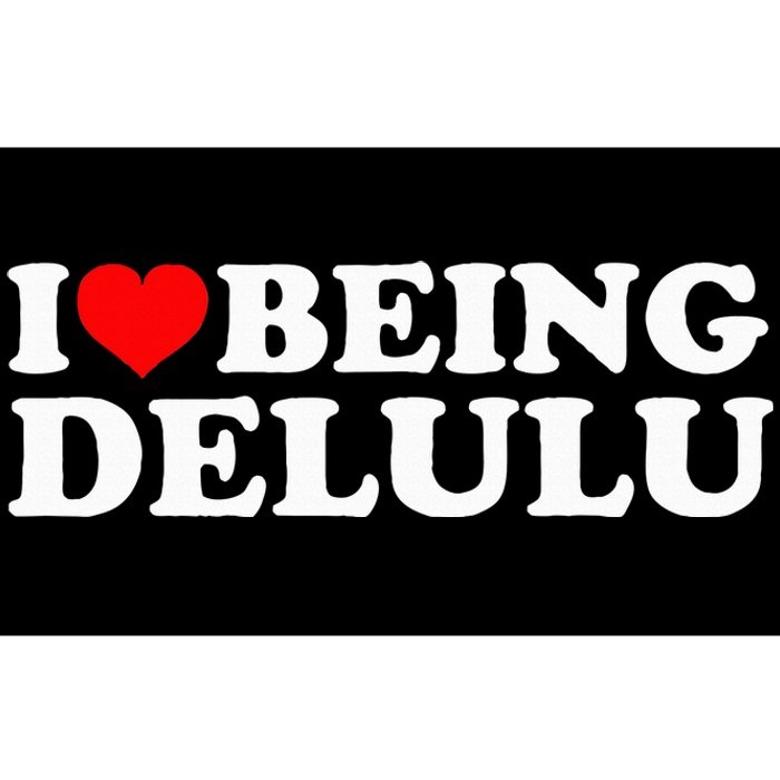 I Love Being Delulu I Heart Being Delulu Red Heart Delulu Bumper Sticker