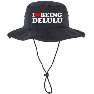 I Love Being Delulu I Heart Being Delulu Red Heart Delulu Bucket Hat
