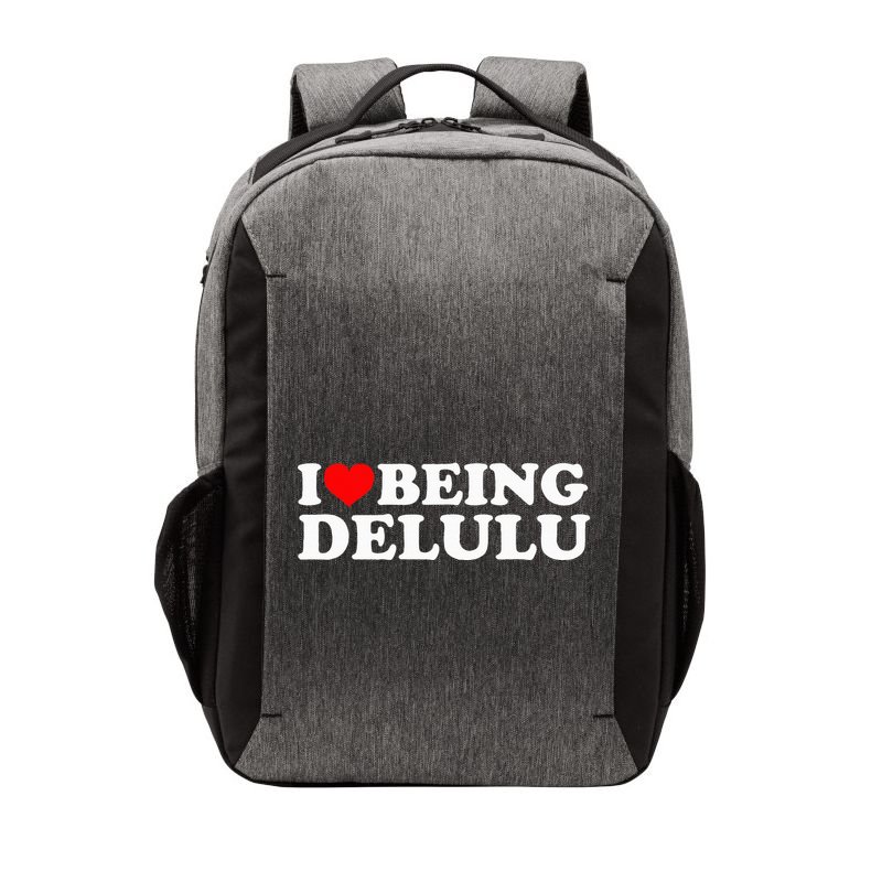 I Love Being Delulu I Heart Being Delulu Red Heart Delulu Vector Backpack