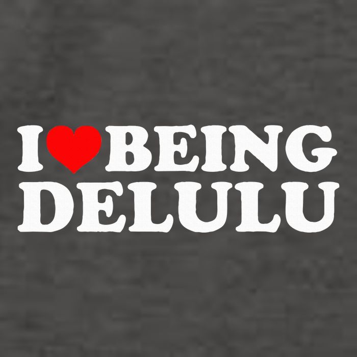 I Love Being Delulu I Heart Being Delulu Red Heart Delulu Vector Backpack