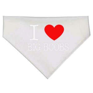 I Love Big Boobs Humor Adult USA-Made Doggie Bandana