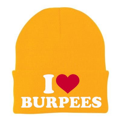 I Love Burpees Gift Knit Cap Winter Beanie