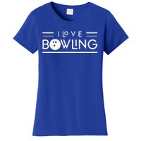 I Love Bowling Pin Hobby Lover Bowler Women's T-Shirt