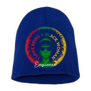 I Love Being A Black Engineer Black History Month Gift Short Acrylic Beanie