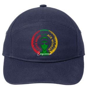 I Love Being A Black Engineer Black History Month Gift 7-Panel Snapback Hat