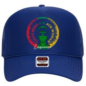 I Love Being A Black Engineer Black History Month Gift High Crown Mesh Back Trucker Hat