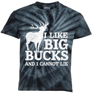 I Like Big Bucks And I Cannot Lie Deer Hunting Kids Tie-Dye T-Shirt