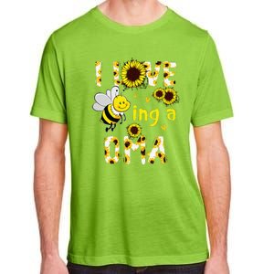 I Love Being A Oma Sunflower Bee Funny Mother's Day Adult ChromaSoft Performance T-Shirt